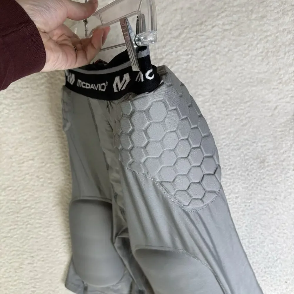 McDavid Padded Compression Shorts Mens Medium Gray Football Sports